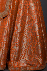 Orange Banarasi Lehengauntitled (7 of 9)